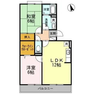 ハイカムール川口【0302号室】の間取り