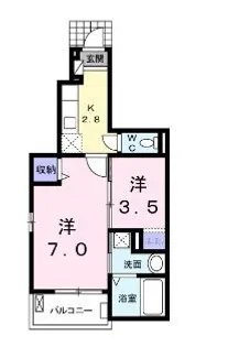 レザンⅠ【0105号室】の間取り