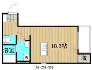スリーズ霞町【0102号室】の間取り