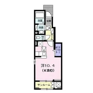 ベルフローラⅡ【0103号室】の間取り