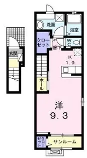ベルフローラⅡ【0201号室】の間取り