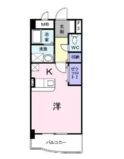 ジュピター・セト【0106号室】の間取り