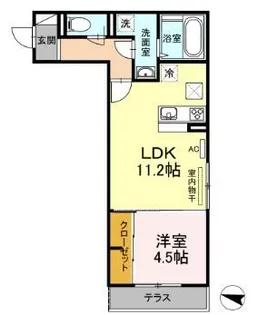 フレッチェ ボスコⅢ【102号室】の間取り