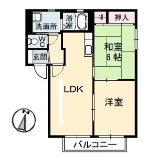 レスポワール小島 B棟【0102号室】の間取り