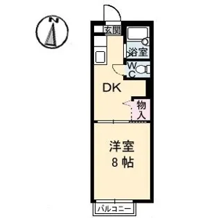 グリーンヒル南蔵王【101号室】の間取り