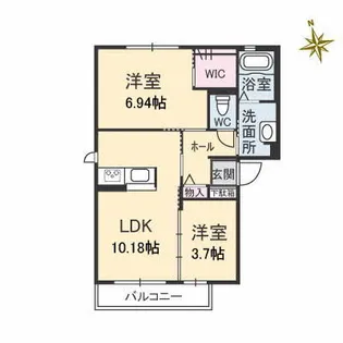 グロリアス【0101号室】の間取り