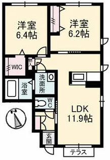 グランドール川口 A棟【0102号室】の間取り