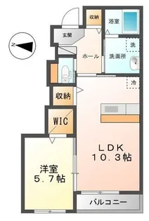 グリーンコート【101号室】の間取り