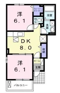 グランディール【0101号室】の間取り