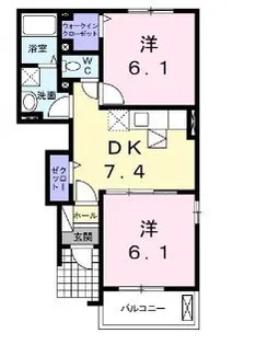アルデーアA【0102号室】の間取り