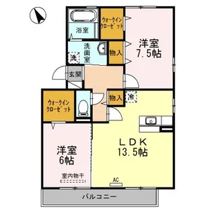 ルベール曙 C棟【0201号室】の間取り