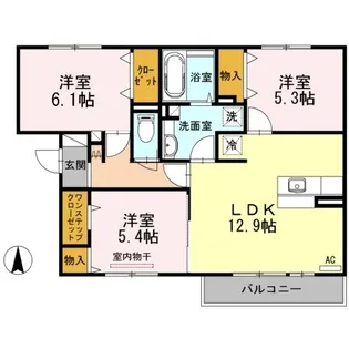 イーストピア手城【0302号室】の間取り