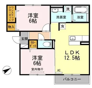 ブランチブロード樹【302号室】の間取り