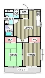 サン・オーレ城北【303号室】の間取り