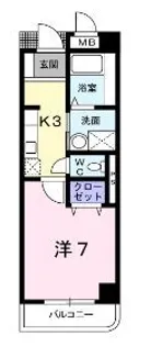 メルヴェイュ ロジュマン【0101号室】の間取り