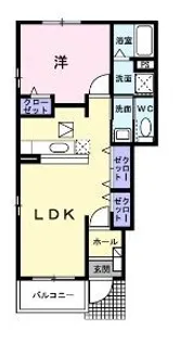 アップロードⅡ【101号室】の間取り