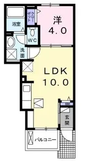 グランソレイユYM【0103号室】の間取り