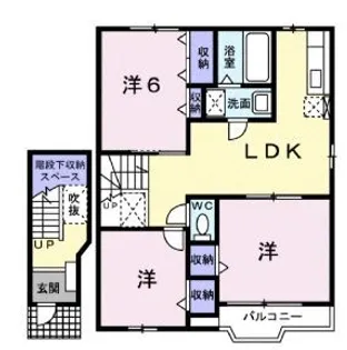 リバーサイド瀬戸B【0203号室】の間取り