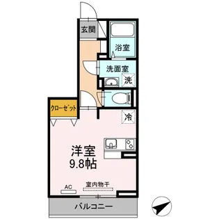 ジェルメⅡ【0202号室】の間取り