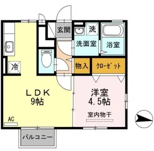 モナリエ南蔵王【201号室】の間取り