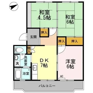 川口東マンション【0205号室】の間取り