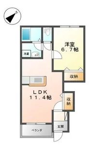 グランノワール【103号室】の間取り
