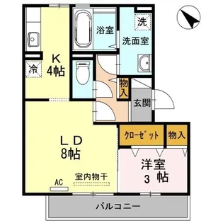 オッツ東川口【0203号室】の間取り