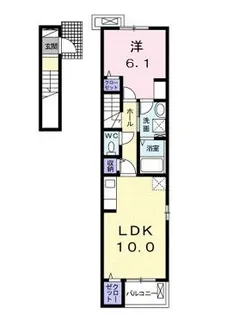 ラヴィアンローズ【0201号室】の間取り