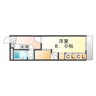 レオパレスバラの妖精【0102号室】の間取り