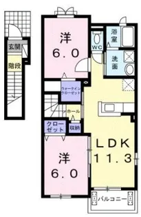 カロン【0201号室】の間取り