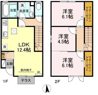 クイーンズヴィラⅣ【0102号室】の間取り
