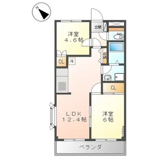 カナール【106号室】の間取り