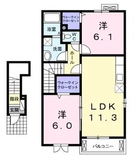 エアリーヒルズ【0203号室】の間取り