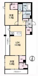 クロノス【201号室】の間取り