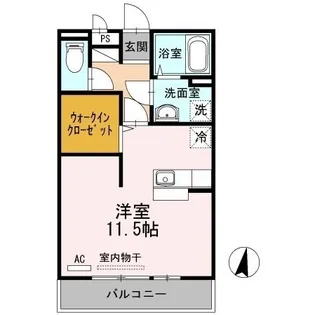 シャルル Ⅰ棟【103号室】の間取り