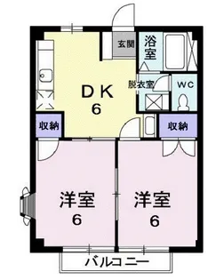 コーポ サンスカイE【0104号室】の間取り