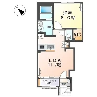 フレール 達【101号室】の間取り