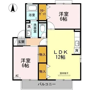 ビラ芳翠 B棟【0103号室】の間取り