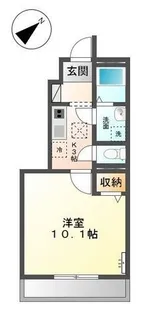 シソーラス・ハピネス【101号室】の間取り