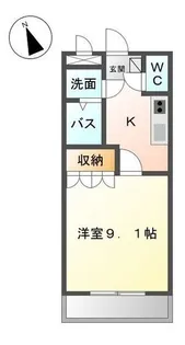 プレステージ曙【103号室】の間取り