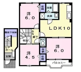 サンロード福山A【0203号室】の間取り