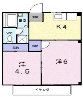 シティハイツ羽原B【0201号室】の間取り
