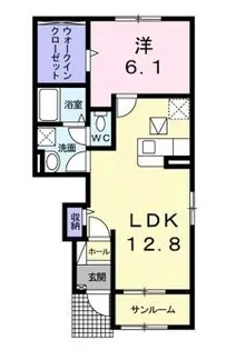フィールド サンⅢ A【104号室】の間取り