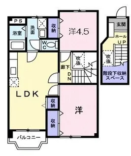 サンパティーク【0203号室】の間取り