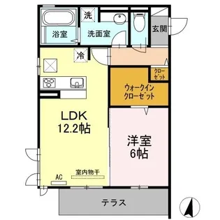 ドリーム A棟【0105号室】の間取り