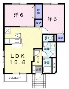 グランドソレーユ B【101号室】の間取り