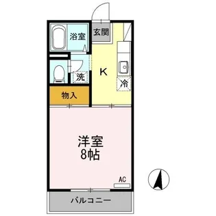 プレジール岡本 A棟【0203号室】の間取り