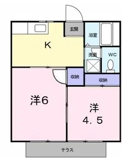 シティハイツ神辺【104号室】の間取り