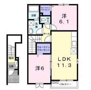 エクセレント パレスA【204号室】の間取り