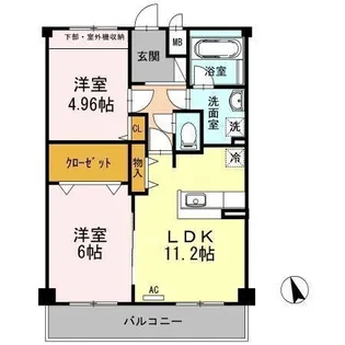 ヴィヴァーチェ曙【0202号室】の間取り